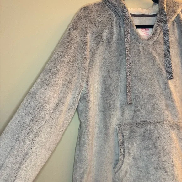 Members Mark Grey Plush Pullover Hooded Sweatshirt Size XXL - Picture 3 of 7